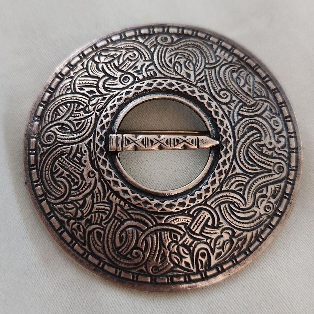 Snorre Silver Viking Serpent Pendant Brooch - Picture 9 of 10